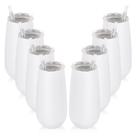 Copos de champanhe Lifecapido isolados 180 ml, pacote com 8 unidades, brancos