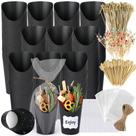 Copos de charcutaria Woixiow 12 onças com palitos, palitos, bolsas e rótulos Copos de charcutaria Woixiow 12 onças com palitos, palitos, bolsas e rótulos