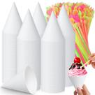 Copos de cone de neve e canudos de colher Easy 400 unidades 130 ml