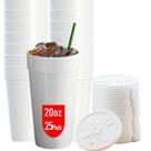 Copos de espuma Mr Miracle 600ml para bebidas quentes e frias, pacote com 25 Copos de espuma Mr Miracle 600ml para bebidas quentes e frias, pacote com 25