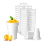 Copos de espuma Shop Square de 20 onças (590 ml) descartáveis (pacote com 50) brancos
