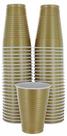 Copos de festa descartáveis Amcrate Gold 350ml, pacote com 50