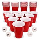 Copos de festa GoPong GoBig 1,06 L Giant Red, pacote com 50 bolas de pongue