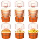 Copos de lanche de basquete Sunnyray 24 conjuntos com cartões de 250 ml