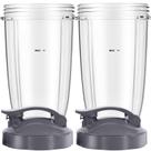 Copos de liquidificador LVAINIT 700 mL com tampa dobrável para uso NutriBullet