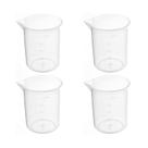 Copos de medição Othmro 100mL PP graduados em plástico x4
