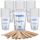 Copos de mistura TCP Global 300mL descartáveis transparentes graduados x50
