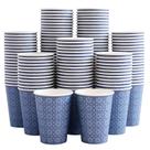 Copos de papel descartáveis Clawsoff, pacote 240, 350 ml, Navy Floral