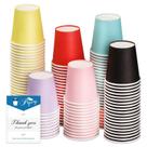 Copos de papel Prgery 120 unidades, 90 ml, coloridos, descartáveis, 3 onças Copos de papel Prgery 120 unidades, 90 ml, coloridos, descartáveis, 3 onças