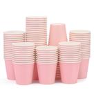 Copos de papel Prgery, pacote 100, copo de banheiro descartável rosa de 90 ml