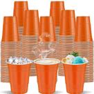 Copos de plástico cassopenss 16 onças de laranja para festa 120 unidades Copos de plástico cassopenss 16 onças de laranja para festa 120 unidades