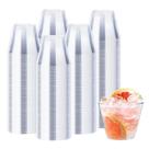 Copos de plástico Clawsoff 270 ml, pacote com 300, descartáveis, transparentes