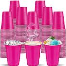 Copos de plástico, csopenss, 16 onças, rosa para festas, 120 unidades