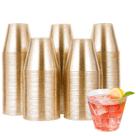 Copos de plástico descartáveis JOLLY CHEF, pacote 200, 270 ml Gold Glitter
