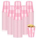Copos de plástico Dualshine 12 onças (350 ml) rosa, pacote com 100 unidades para festa
