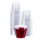 Copos de plástico, embalagem confortável, 270 ml, 100 unidades, transparentes