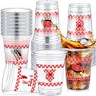 Copos de plástico Fuyoooo BBQ Baby Shower 480 ml 48 unidades Baby Q
