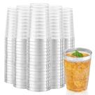 Copos de plástico I00000, pacote com 200 ml, borda prateada de 350 ml, 12 onças Copos de plástico I00000, pacote com 200 ml, borda prateada de 350 ml, 12 onças