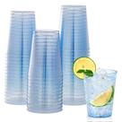 Copos de plástico JOLLY CHEF 10 onças Blue Glitter, pacote com 100