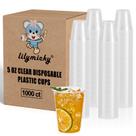Copos de plástico Lilymicky de 5 onças (150 mL) transparentes descartáveis x1000 Copos de plástico Lilymicky de 5 onças (150 mL) transparentes descartáveis x1000