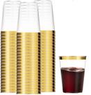 Copos de plástico Munfix 100 Gold 400ml Clear Tumblers Wedding Copos de plástico Munfix 100 Gold 400ml Clear Tumblers Wedding