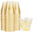 Copos de plástico Nervure Gold Glitter 270mL x120 para festa