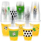 Copos de plástico para beber 350ml para decoração de festa de futebol x50