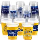 Copos de plástico para beber Cuploov Retirement Party 50 unidades 500 ml