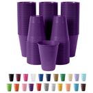 Copos de plástico Party Solids 350 ml roxos, pacote com 50 unidades descartáveis