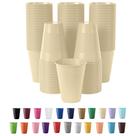 Copos de plástico Party Solids Exquisite 350 ml Ivory, pacote com 50