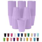 Copos de plástico Party Solids Exquisite Lavender 350 ml, pacote com 50