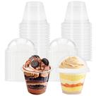 Copos de plástico Szsrcywd de 9 onças (270 mL) com tampa em cúpula, pacote com 50