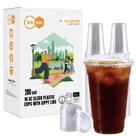 Copos de plástico Turbo Bee 473 ml 200 conjuntos com tampas sem palha Copos de plástico Turbo Bee 473 ml 200 conjuntos com tampas sem palha