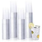 Copos de plástico Vplus 350ml Silver Rimmed, pacote com 150, reutilizáveis