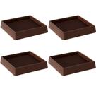 Copos de rodízio de borracha VOCOMO 10x10x1,5 cm marrons, pacote com 4 Copos de rodízio de borracha VOCOMO 10x10x1,5 cm marrons, pacote com 4