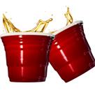 Copos de Shot Red Cup Living 60 ml, pacote de plástico reutilizável com 1