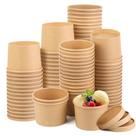 Copos de sopa de papel Giwrmu 50, pacote de 350 ml com tampas