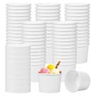 Copos de sorvete Hedume, papel descartável de 8 onças, pacote com 75 tampas Copos de sorvete Hedume, papel descartável de 8 onças, pacote com 75 tampas