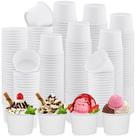 Copos de sorvete para sundae Ruisita 300 unidades, 150 ml, papel branco