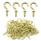Copos de teto e ganchos Biaungdo, 100 unidades, 1/2 ouro autorroscante
