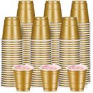 Copos de tiro Layhit, pacote com 200 ml, plástico descartável dourado, 60 ml