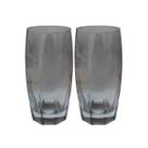 Copos de Vidro 370ml Cinza Florida Agua Suco Vinho 2 Unidade