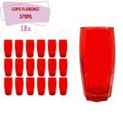 Copos de Vidro 370ml Vermelho Florida Agua Suco Vinho 18 Un