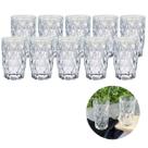 Copos De Vidro Alto Transparentes 370 ML Modelo Diamante - 10 UN