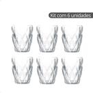 Copos de Vidro Diamond 260ml - Em casa tem
