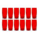 Copos de Vidro Jogo com 12 Florence 370ml Vermelho Luxo Copos de Vidro Jogo com 12 Florence 370ml Vermelho Luxo