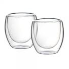 Copos de vidro para café com parede dupla 70ml conjunto 2