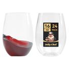 Copos de vinho de plástico JOLLY CHEF 16 onças (473 ml), pacote com 24