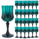 Copos de vinho de plástico LEYIQU, pacote com 24 unidades, verdes, 17x7cm, 210ml Copos de vinho de plástico LEYIQU, pacote com 24 unidades, verdes, 17x7cm, 210ml