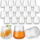 Copos de vinho de plástico Suclain Ribbed Stemless 420mL (60 unidades) Copos de vinho de plástico Suclain Ribbed Stemless 420mL (60 unidades)